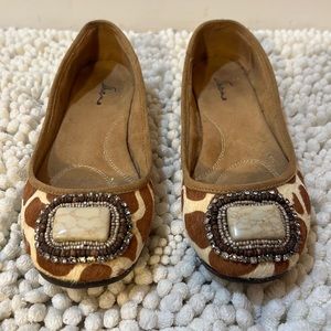 Skemo Giraffe Print Calfskin Shoes